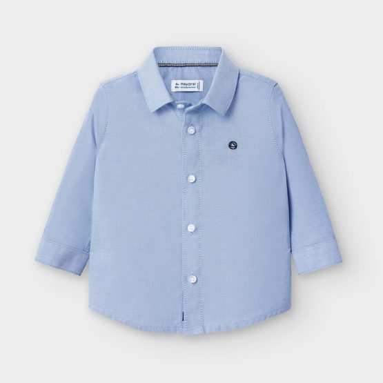 Camisa manga larga oxford básica bebé niño