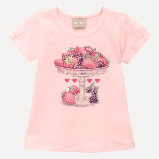 Blusa niña centro frutal manga corta