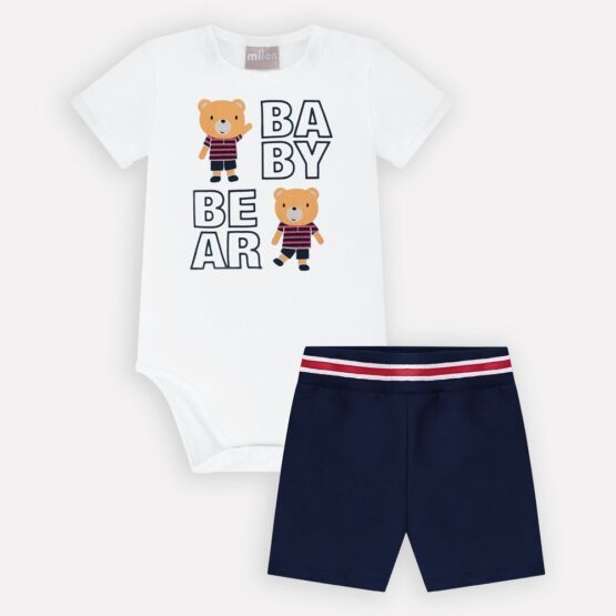 Conjunto niño body pantaloneta osos