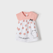 Vestido punto  combinado recién nacida niña