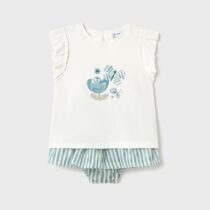 Conjunto falda y camiseta mariposa bebé