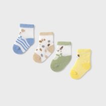 Set 4 calcetines animales recién nacido