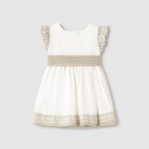 Vestido combinado con lino bebé