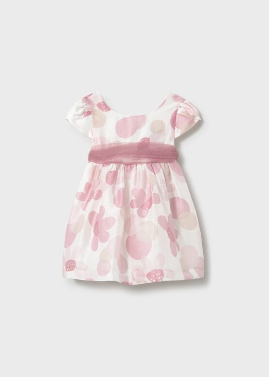 Vestido estampado flores rosa