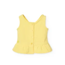 Top de punto para  niña en color amarillo